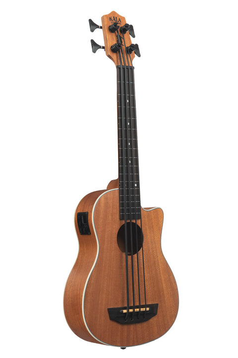 A Scout Fretless Acoustic-Electric U•BASS® shown at a right angle