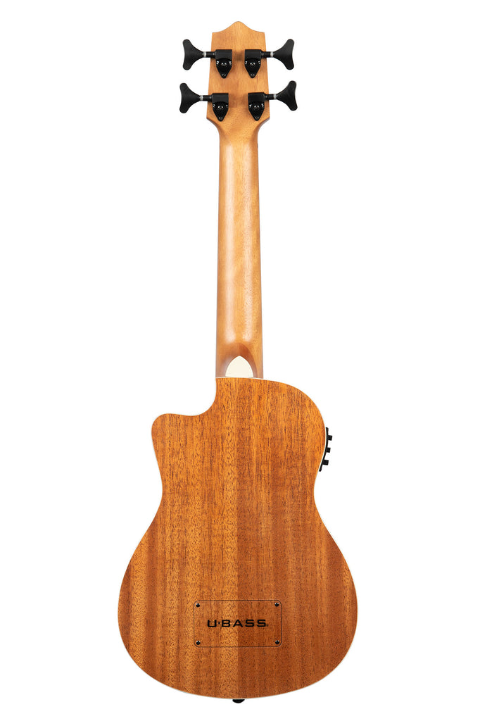 A Scout Fretted Acoustic-Electric U•BASS® shown at a back angle