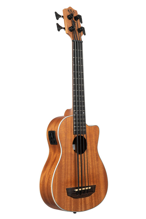 A Scout Fretted Acoustic-Electric U•BASS® shown at a right angle