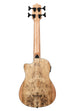 A Spalted Maple Acoustic-Electric U•BASS® shown at a back angle
