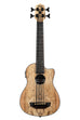 A Spalted Maple Acoustic-Electric U•BASS® shown at a front angle