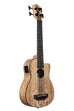 A Spalted Maple Acoustic-Electric U•BASS® shown at a right angle