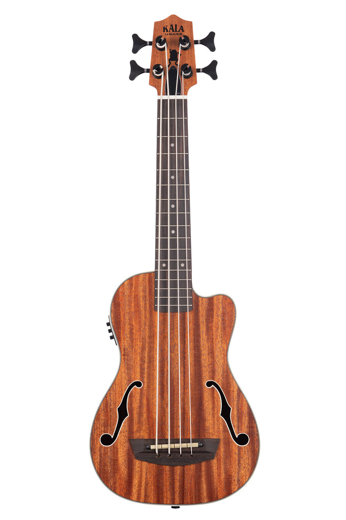 A Journeyman Acoustic-Electric U•BASS® with F-Holes shown at a front angle