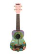 A Uketopia Ukadelic Soprano Ukulele shown at a front angle