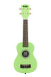 A Grasshopper Ukadelic Soprano Ukulele shown at a front angle