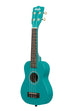 A Lochness Ukadelic Soprano Ukulele shown at a left angle