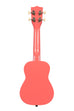 A Razzle Dazzle Ukadelic Soprano Ukulele shown at a back angle