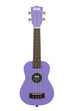 A UltraViolet Ukadelic Soprano Ukulele shown at a front angle
