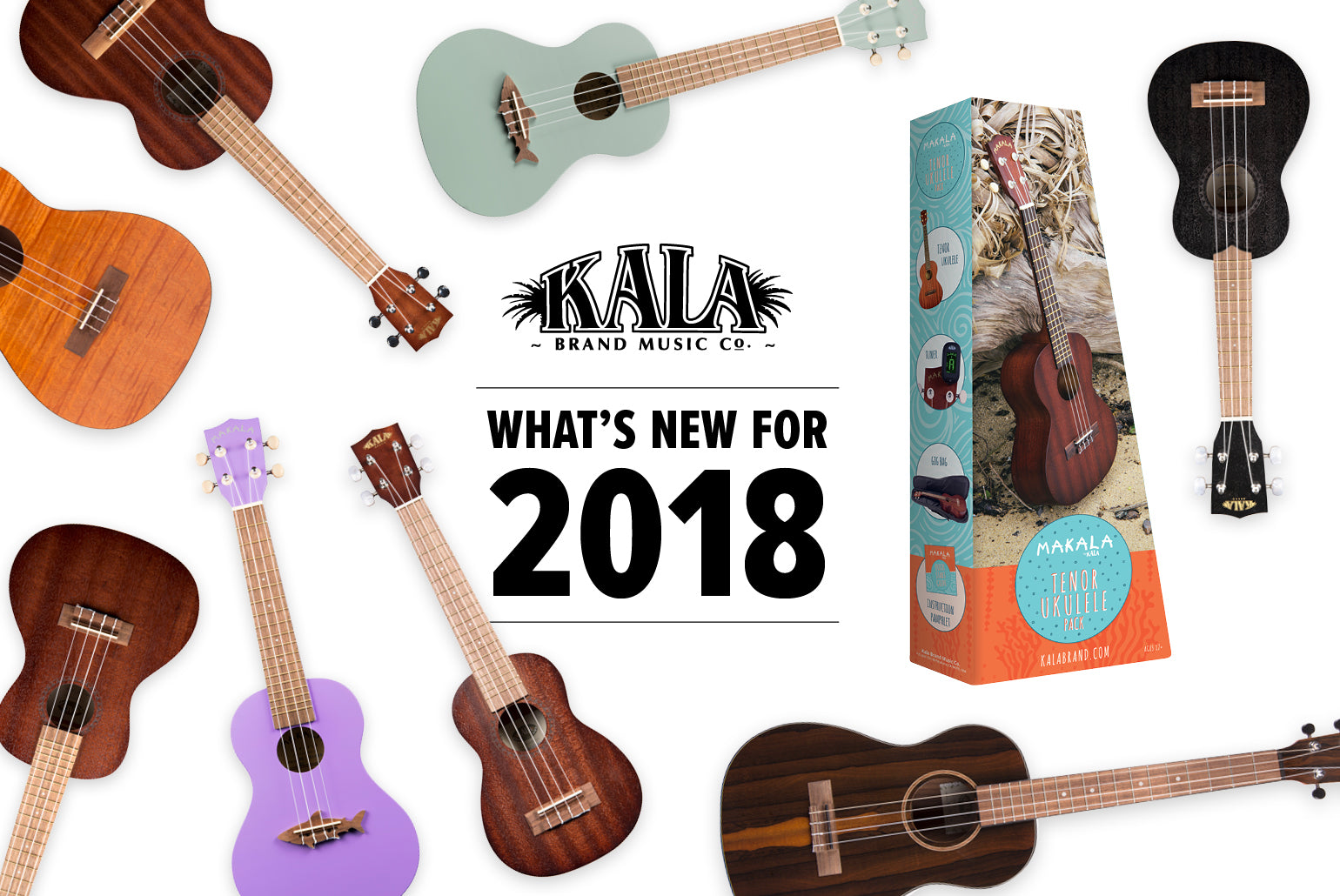 Kala Brand Music Co. 2018 New Ukulele Spread