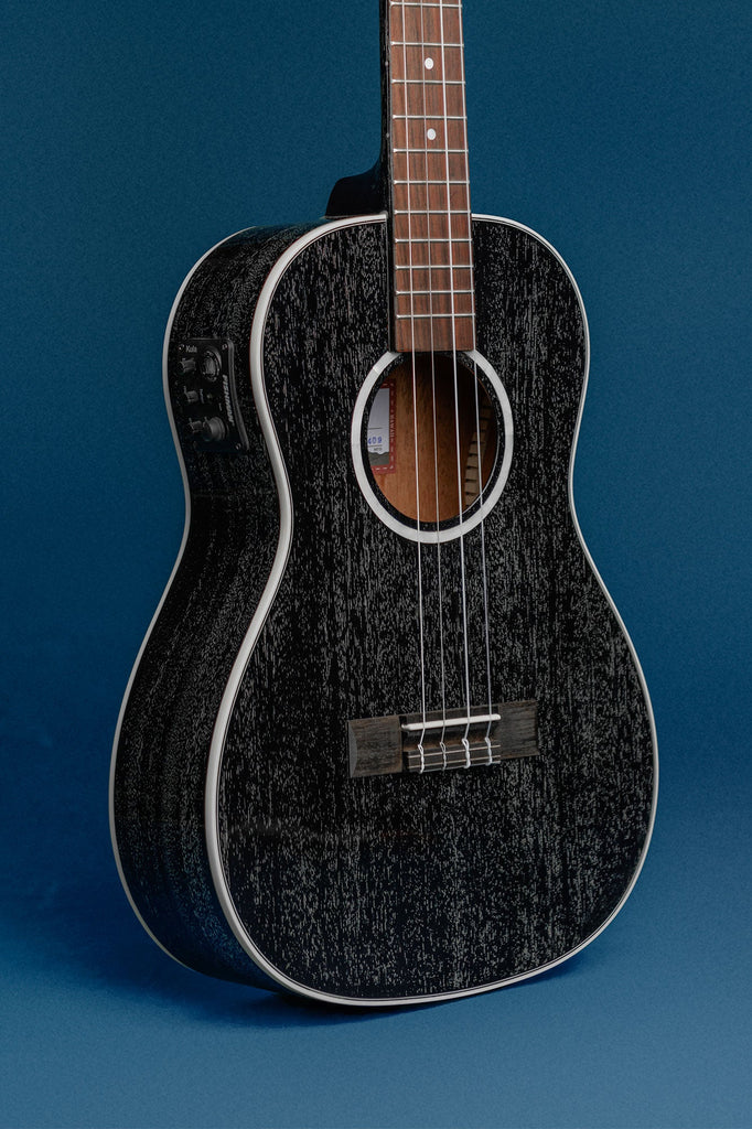 BLEM - All Solid Salt & Pepper Doghair Mahogany Baritone Ukulele