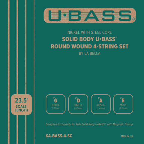 Kala - Solid Body U-bass, 4 Cordes, Livre Avec Housse - Metallic