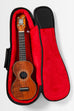 Pan Pacific Deluxe All Solid Koa Top Mahogany Figure 8 Soprano Ukulele with Bag