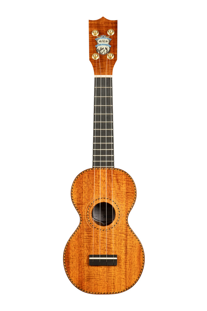 Pan-Pacific Deluxe All Solid Hawaiian Koa Figure 8 Soprano Ukulele with Bag