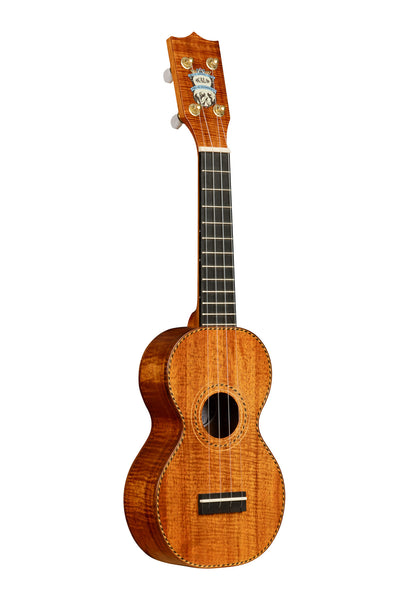 Pan-Pacific Deluxe All Solid Hawaiian Koa Figure 8 Soprano Ukulele with Bag