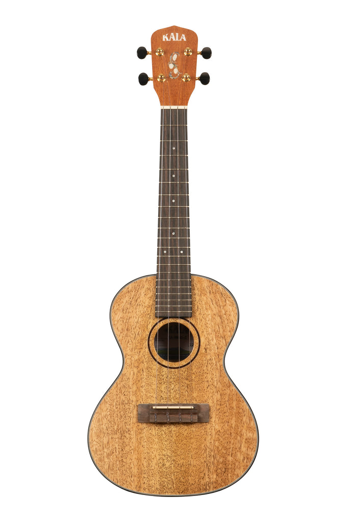 A All Solid Curly Mango Metropolitan™ Concert Ukulele shown at a front angle