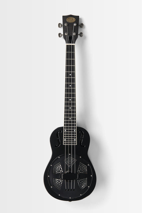 BLEM - Matte Black Baritone Resonator Ukulele with Bag