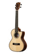 Solid Spruce Top Striped Ebony Tenor Ukulele w/Cutaway and EQ