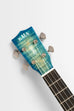 All Solid Blue Flame Maple Waterfall Baritone Ukulele w/ Bag