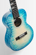 All Solid Blue Flame Maple Waterfall Tenor Ukulele w/ Bag