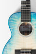 All Solid Blue Flame Maple Waterfall Tenor Ukulele w/ Bag
