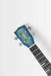 All Solid Blue Flame Maple Waterfall Tenor Ukulele w/ Bag