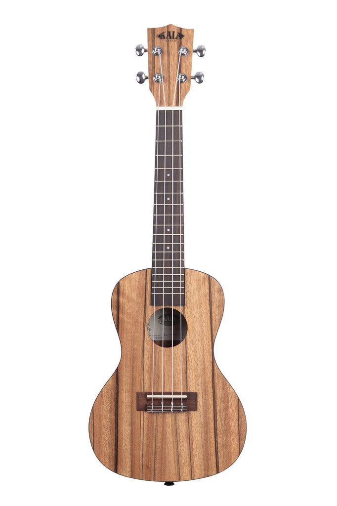 A Left-Handed Pacific Walnut Concert Ukulele shown at a front angle