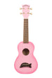 A Pink Burst Soprano Dolphin Ukulele shown at a front angle