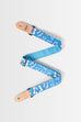 Hibiscus Print Ukulele Strap - Blue
