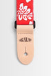 Hibiscus Print Ukulele Strap - Red