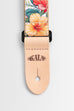 Vintage Hibiscus Print Ukulele Strap - White