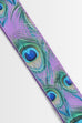 Peacock Print Ukulele Strap - Purple