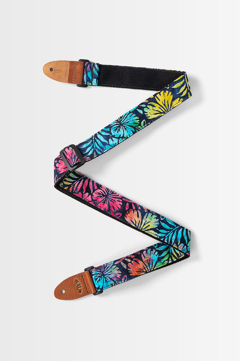 Hibiscus Rainbow USA Made Ukulele Strap