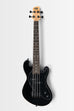 Solid Body 4-String Jet Black Fretted U•BASS® — Black Pickguard