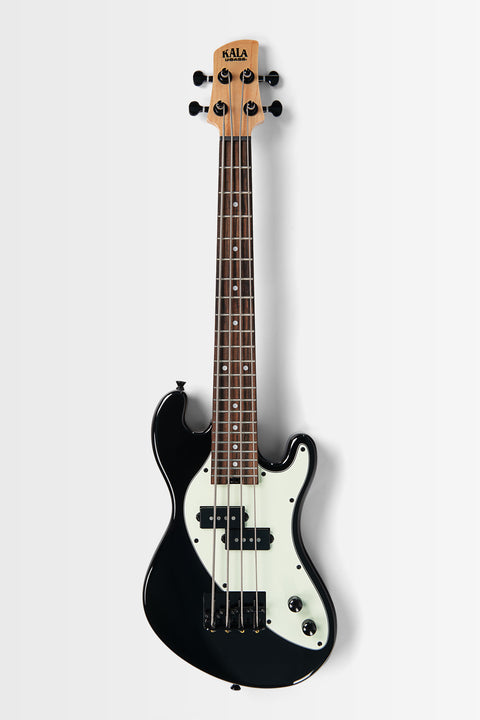 Solid Body 4-String Jet Black Fretted U•BASS® — Mint Pickguard