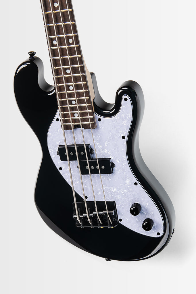 Solid Body 4-String Jet Black Fretted U•BASS® — Pearloid Pickguard
