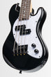 Solid Body 4-String Jet Black Fretted U•BASS® — Pearloid Pickguard