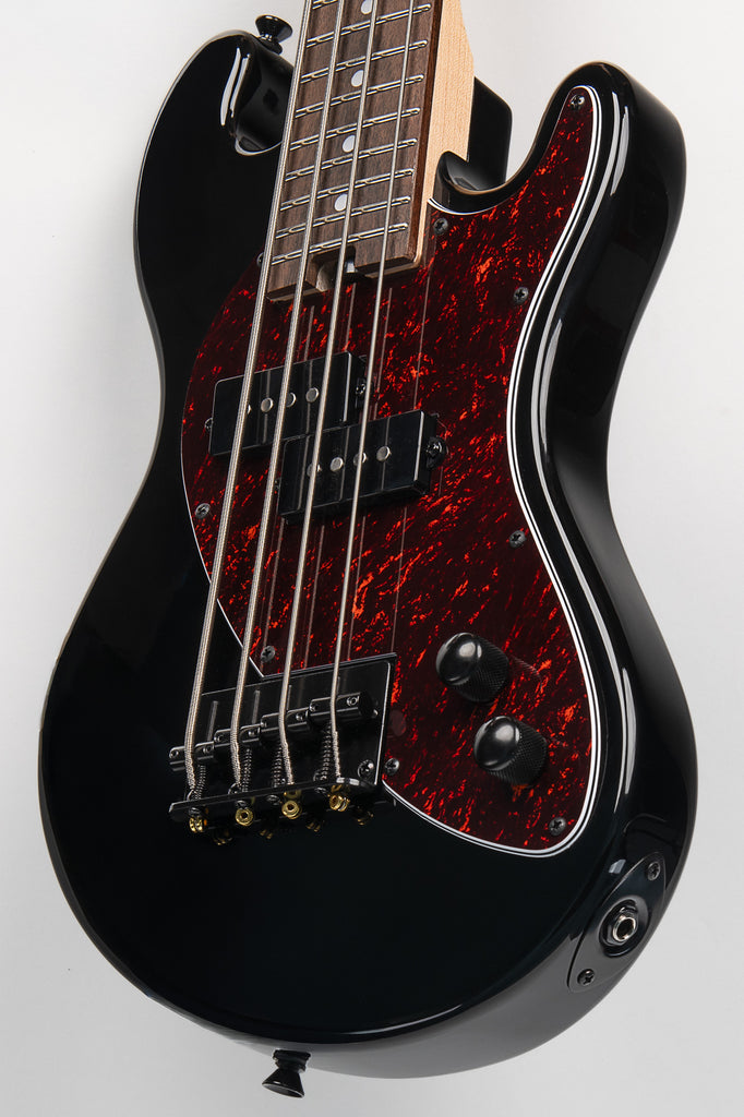 Solid Body 4-String Jet Black Fretted U•BASS® — Tortoiseshell Pickguard