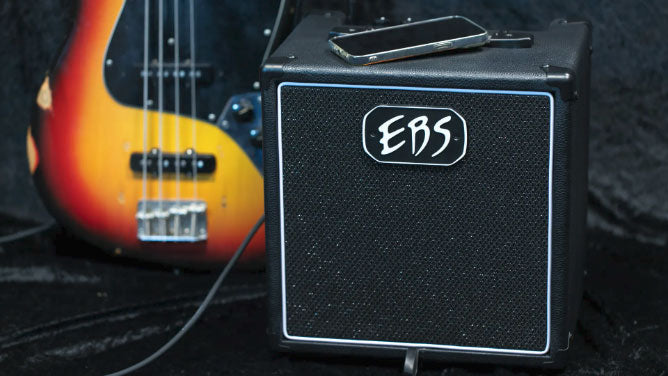 lifestyle image of EBS Session 30 MK 3 Amp with instrument