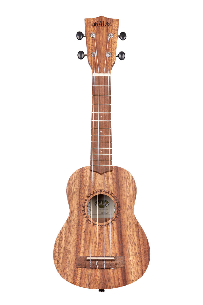 A Teak Soprano Ukulele shown at a front angle