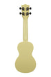 A Starlight Yellow Glow-in-the-Dark Soprano Waterman shown at a back angle