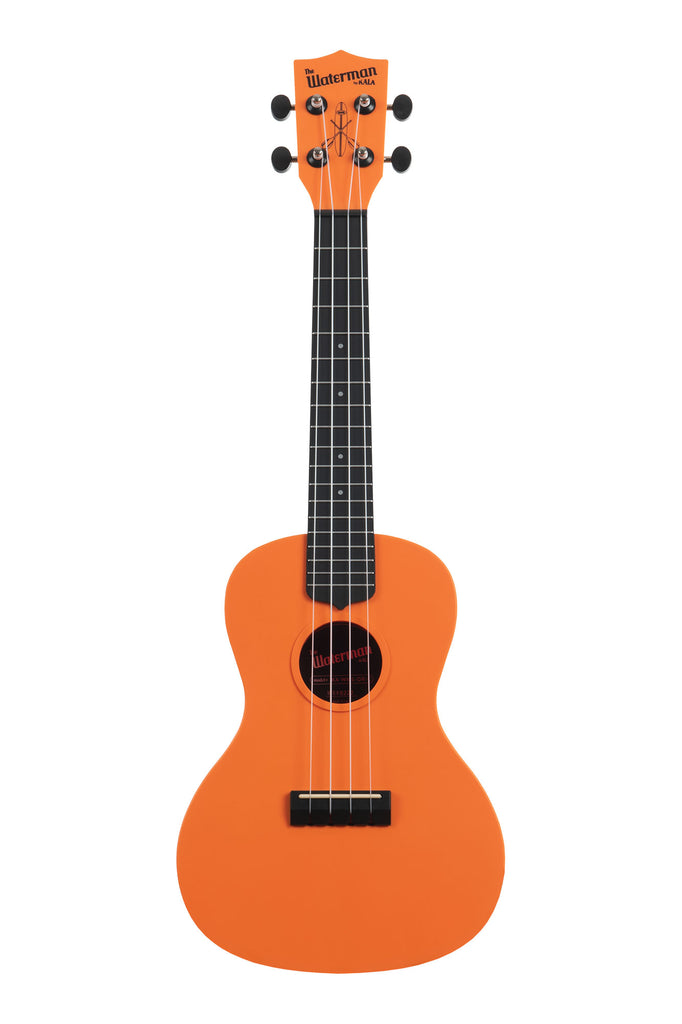 A Sunset Orange Concert Waterman shown at a front angle