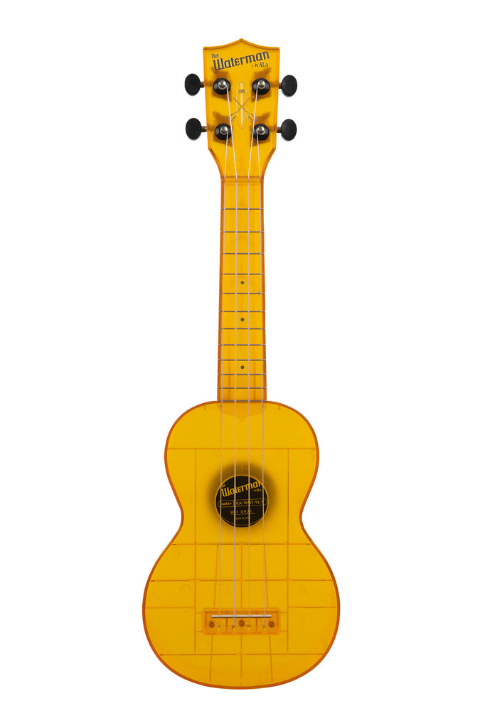 A Amber Yellow Transparent Soprano Waterman shown at a front angle