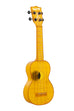 A Amber Yellow Transparent Soprano Waterman shown at a right angle