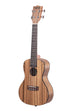 A Left-Handed Pacific Walnut Concert Ukulele shown at a left angle