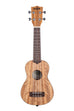 A Pacific Walnut Soprano Ukulele shown at a front angle