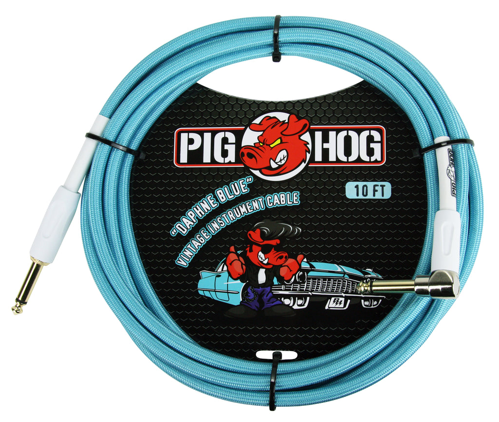 Pighog Instrument Cable, Daphne Blue, 10 Ft