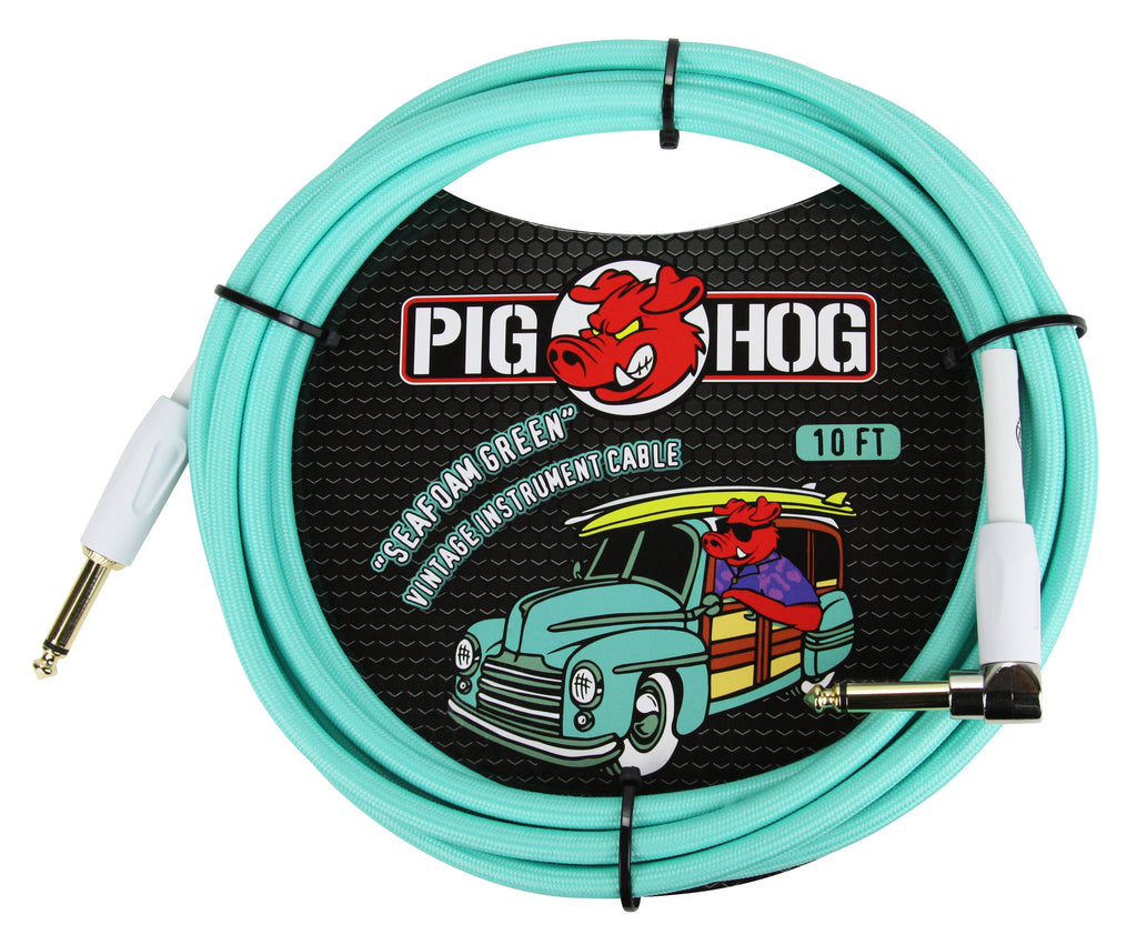 Pighog Instrument Cable, Sea Foam Green, 10 Ft