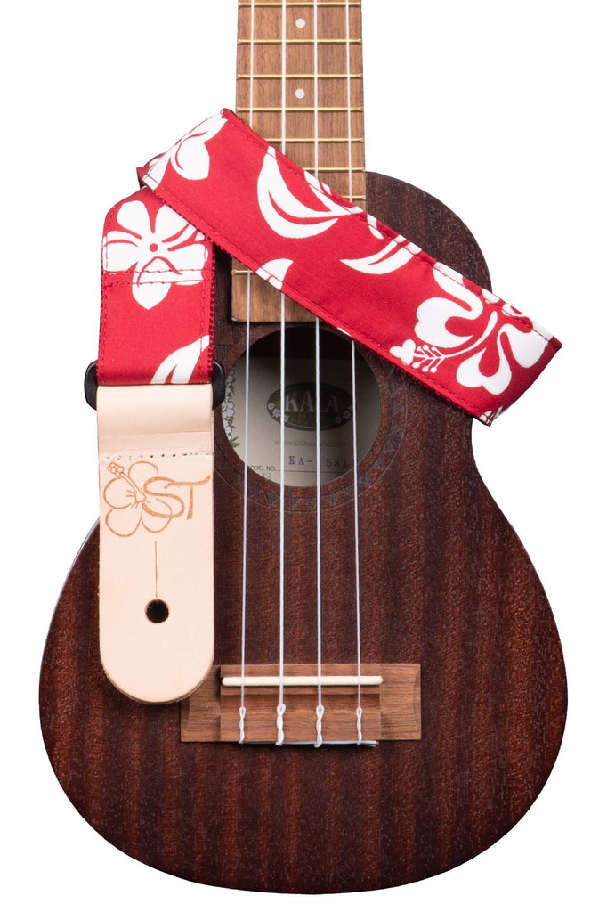 Quiltsand Woven Ukulele Strap - Hawaiian Brown Tapa - Adjustable